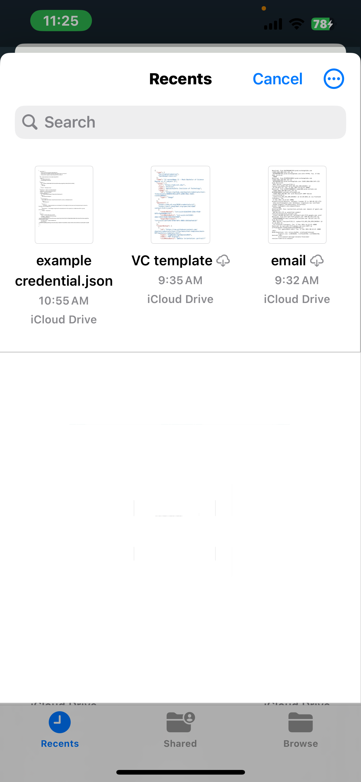 Credential added confirmation